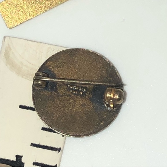 Vtg Birks Sterling Catholic Women’s League For God & Canada Enamel Pin .6” - Picture 3 of 3